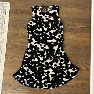 Banana Republic Black and White Halter A-Line Mini Dress